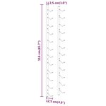 vidaXL Casier à vin mural pour 12 bouteilles 2 Pièces Blanc Fer