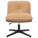 vidaXL Chaise pivotante de bureau beige bouclé comme de la laine tissu