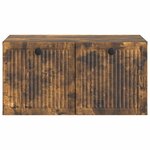 vidaXL Meuble TV mural Chêne fumé 59 5 x 41 x 30 cm Bois d'ingénierie