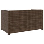 vidaXL Salon de jardin 5 Pièces avec coussins Résine tressée Marron