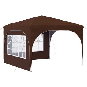 vidaXL Tente de fête pop-up 290 x 290 x 245 cm Marron