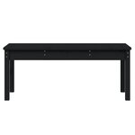 vidaXL Banc de jardin noir 109x44x45 cm bois massif de pin