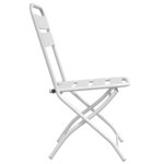vidaXL Chaise de jardin pliante 2 Pièces Blanc 55 x 56 5 x 91cm Acier