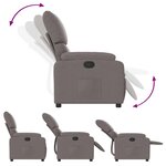 vidaXL Fauteuil inclinable Taupe Tissu
