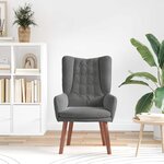 vidaXL fauteuil Gris foncé 63 x 67 x 94 cm Velours