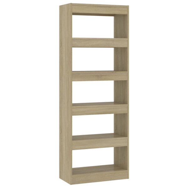 vidaXL Bibliothèque/séparateur de pièce chêne sonoma bois d'ingénierie