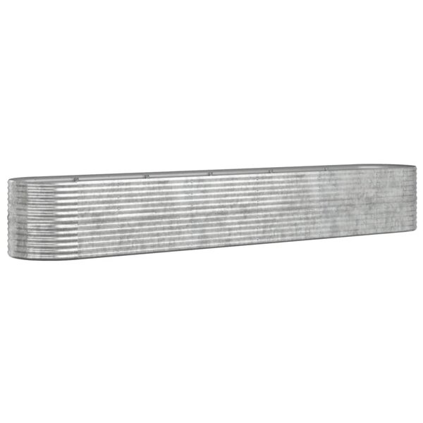 vidaXL Lit surélevé de jardin Acier galvanisé Argenté