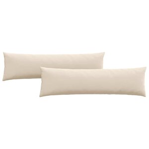 vidaXL Coussins de canapé 2 Pièces Beige 145 x 40 cm tissu