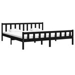 vidaXL Cadre de lit sans matelas noir bois massif 160x200 cm