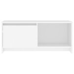 vidaXL Meuble TV Blanc 90x35x40 cm Aggloméré