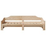 vidaXL Lit de jour avec lit gigogne 90x200 cm bois de pin massif