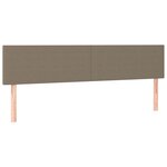 vidaXL Sommier à lattes de lit avec matelas taupe 120x190 cm tissu