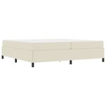 vidaXL Cadre de lit avec matelas Crème 200 x 200 cm Faux cuir