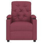 vidaXL Fauteuil inclinable Rouge bordeaux Tissu