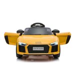 Audi r8 spyder voiture electrique (2x35w) 100 x 59 x 44 cm - marche av/ar  phares  musique  ceinture et télécommande parentale