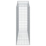 vidaXL Panier de gabions arqué 200x50x140/160 cm Fer galvanisé