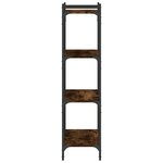 vidaXL Bibliothèque 4 niveaux chêne fumé 60x30x120cm bois d'ingénierie