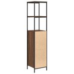 vidaXL Meuble de salle de bain avec étagères chêne marron 36x35x165 cm