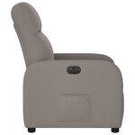 vidaXL Fauteuil inclinable électrique Taupe Tissu