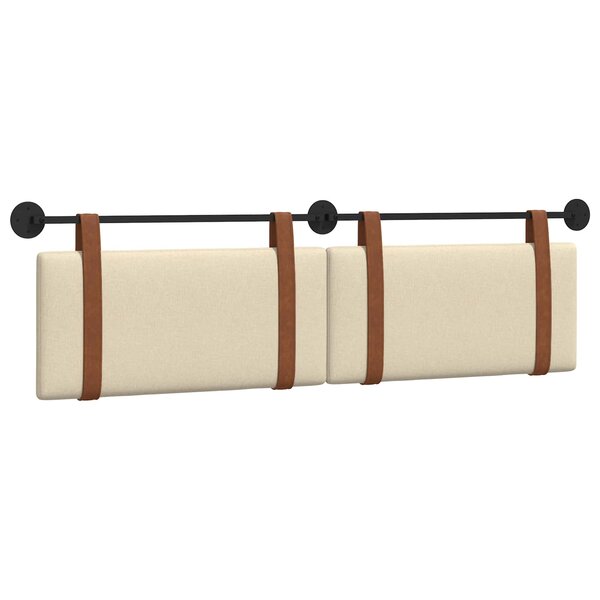 vidaXL Tête de lit suspendue Uni Crème 190 x 55 x 5 cm PU antique