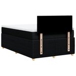 vidaXL Sommier à lattes de lit avec matelas Noir 120x200 cm Tissu