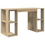 vidaXL Bureau en chêne de Sonoma Chêne de Sonoma Bois d'ingénierie