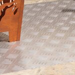 vidaXL Plaques à damier 4 Pièces Argent 90 x 50 cm Aluminium