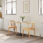 vidaXL Chaise de salle à manger 2 Pièces Naturel
