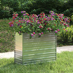 vidaXL Lit surélevé de jardin 100x40x77 cm Acier galvanisé Argenté