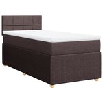 vidaXL Sommier à lattes de lit avec matelas Marron foncé 80x200 cm