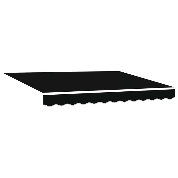 vidaXL Auvent Rétractable Noir 350 x 250 cm Polyester et Acier