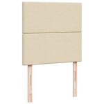 vidaXL Sommier à lattes de lit avec matelas Crème 80x200 cm Tissu