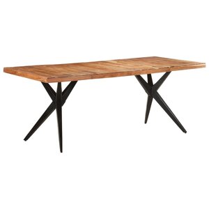vidaXL Table de salle à manger 200x90x76 cm Bois d'acacia massif