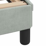 vidaXL Cadre de lit sans matelas Hanko gris clair 140x200 cm velours