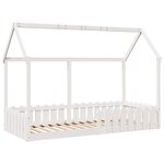 vidaXL Cadre de lit d'enfants forme de maison 90x200cm bois massif pin