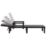 vidaXL Chaise longue réglable en hauteur à 4 positions polypropylène