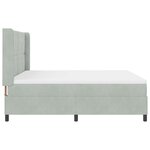 Lit à ressorts vidaXL avec matelas et lumière LED Gris clair 180x200 cm Velours