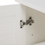 vidaXL Cabinet de salle de bain avec stockage Blanc 68 x 34 x 110 cm