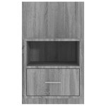 vidaXL Table de chevet murale Sonoma gris