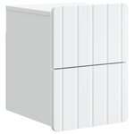 vidaXL Cabinet de chevet mural 2 Pièces Blanc 33 x 34 5 x 43 cm