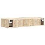 vidaXL Table d'appoint murale Chêne Sonoma 87 5 x 34 5 x 17 cm