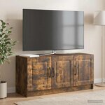 vidaXL Meuble TV Chêne fumé 99 x 34 5 x 47 cm Bois d'ingénierie