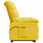 vidaXL Fauteuil de massage Jaune Tissu