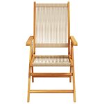 vidaXL Chaises inclinables de jardin lot de 6 beige bois massif acacia
