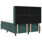 vidaXL Lit à ressorts avec matelas Vert foncé 140 x 200 cm Velours