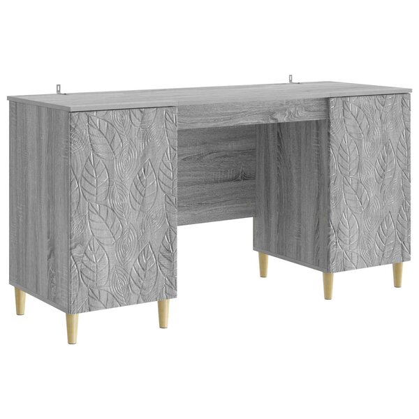 vidaXL Bureau Sonoma gris Bois d'ingénierie 142 5 x 50 x 75 cm