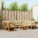 vidaXL Ensemble de canapés d'extérieur 10 Pièces Naturel et Beige