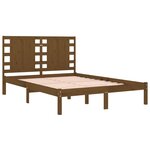 vidaXL Cadre de lit Marron miel Bois massif 120x190 cm Petit Double