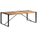 vidaXL Table à manger 220x100x75 cm bois massif