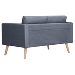 vidaXL Canapé à 2 places Tissu Gris foncé